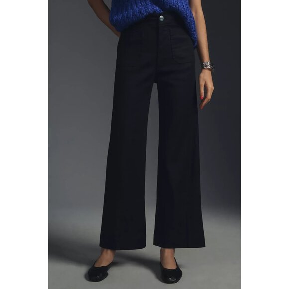 The Colette Linen Blend Crop Wide-Leg Pants by Maeve 24W PLUS SIZE - Picture 2 of 3